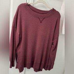 Burgundy Crewneck Sweatshirt from Aerie